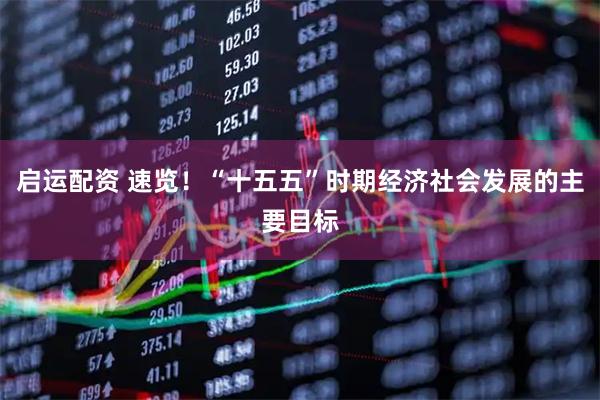启运配资 速览！“十五五”时期经济社会发展的主要目标
