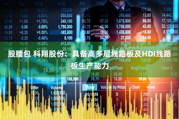 股腰包 科翔股份：具备高多层线路板及HDI线路板生产能力